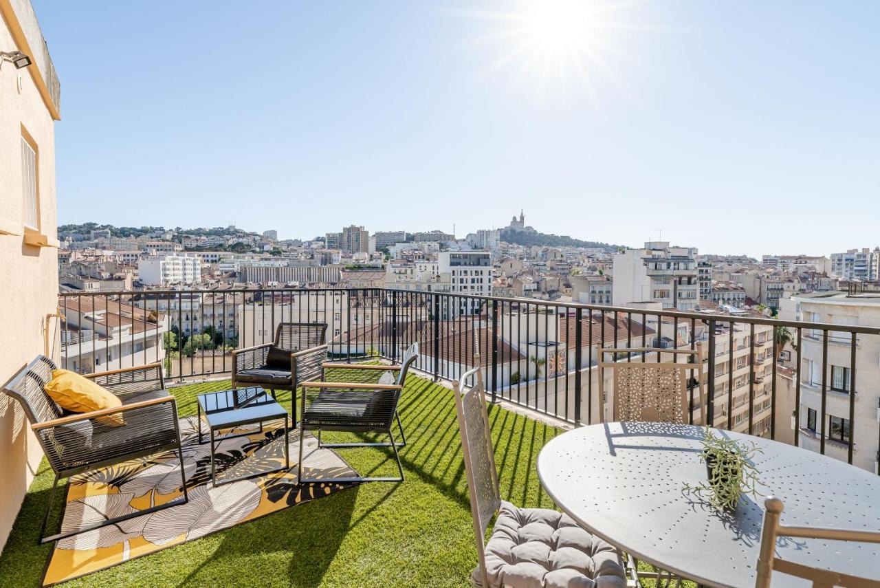 Marseille: Superbe Vue Sur Notre-Dame De La Garde Apartamento Exterior foto